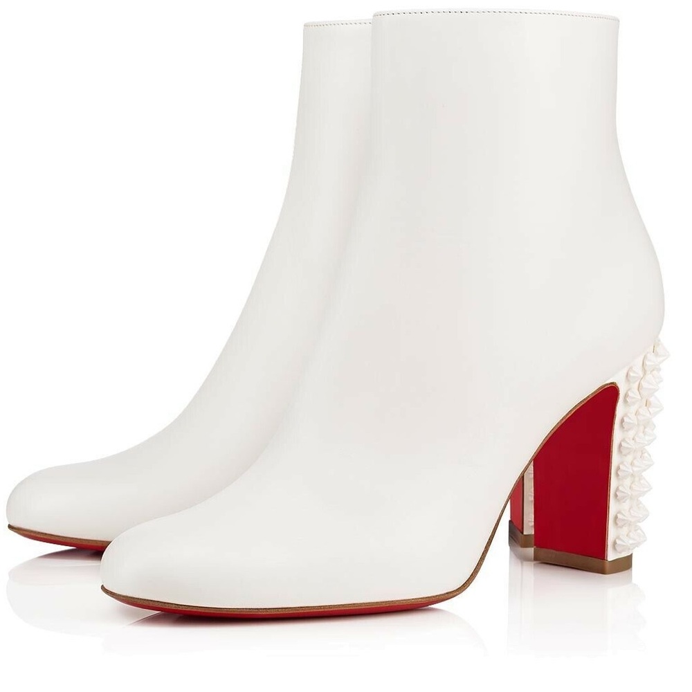 Louboutin Suzi Folk Boots 85mm in White